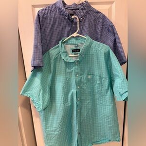 Ariat Pro Men's Blue and Teal Checkered Button Down Shirts